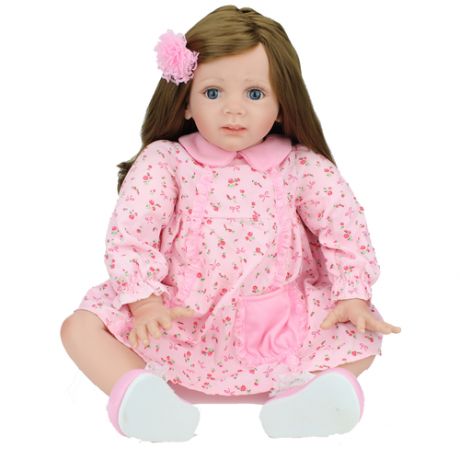 Reborn Kaydora Виниловая кукла Реборн (Reborn Dolls) - Девочка в рубашке с цветами (61 см)