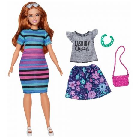 Barbie Кукла Barbie с дополнительным комплектом одежды, FJF69