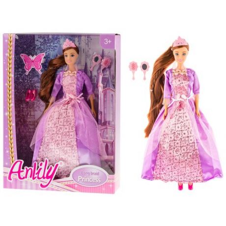 Кукла принцесса в розовом платье для детей от 3-х лет/Кукла с гнущимися руками и ногами/Кукла с длинными волосами
