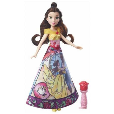 HASBRO Кукла Hasbro Disney Princess Бель в юбке с проявляющимся принтом, B6850