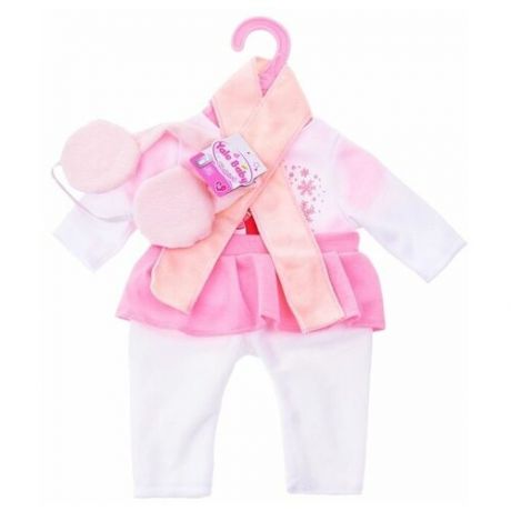 Junfa toys Комплект одежды и аксессуаров для кукол Baby Love BLC01 розовый