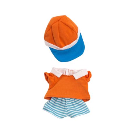 Miniland комплект одежды для куклы Warm Weather Polo Set синий/оранжевый