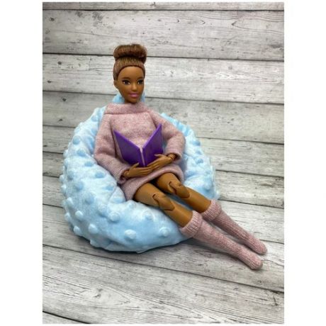 Мягкое кресло для куклы Барби, Голубой