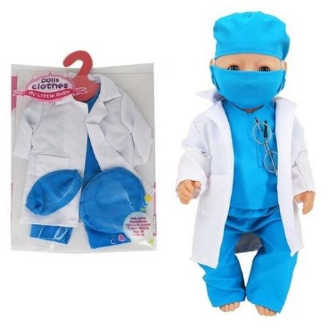 Одежда для пупса «Доктор» халат, штаны, кофта, шапочка, маска