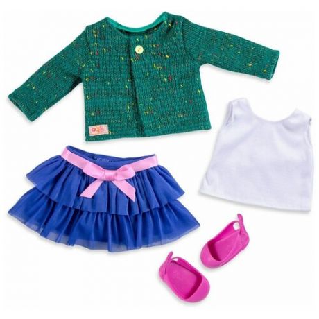 Комплект одежды для куклы Our generation «Повседневный наряд» с зеленым жакетом OG30391