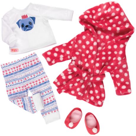 Комплект одежды ДеЛюкс Our generation «Уютный» с пижамой и банным халатом 11590-9