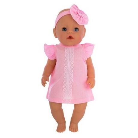 Розовое платье для куклы Baby Born ростом 43 см (291)