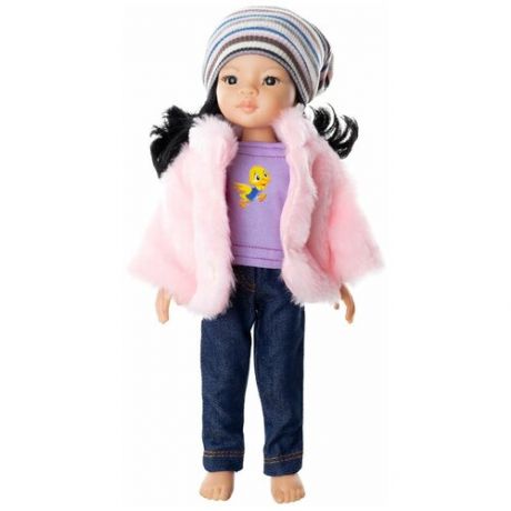 Шуба, шапка, футболка и джинсы для кукол Paola Reina 32 см