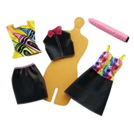 Barbie Комплект одежды для Барби FHW86 черный/желтый