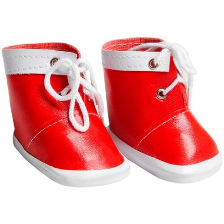 Ботинки для куклы Завязки, длина подошвы: 7,6 см, 1 пара, цвет красный 3495206 .
