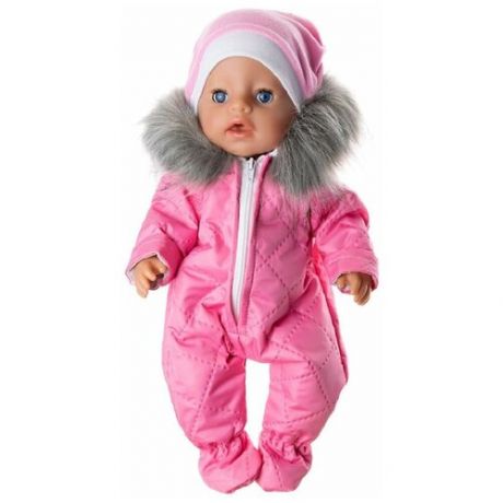 Зимний комбинезон и шапка для куклы-девочки Baby Born ростом 43 см (911)