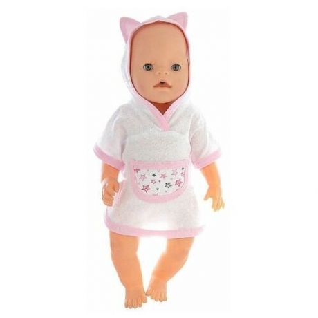 Одежда для куклы 38-43 см Халатик с розовой отделкой (722)