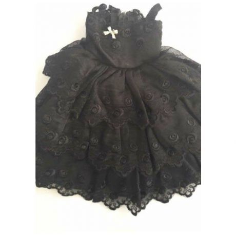 Наряд Dollmore MSD - Black Dress (Чёрное платье с нижней юбкой для кукол Доллмор 43 см)