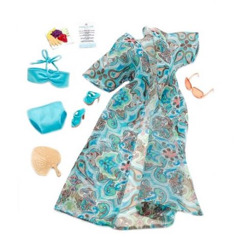 Barbie Комплект одежды для куклы Poolside Барби Fashion голубой
