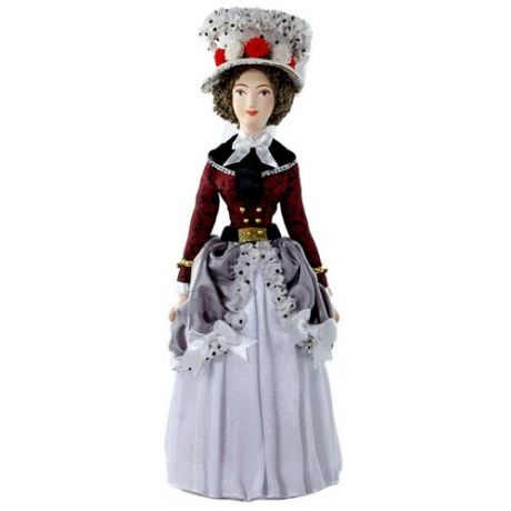 Кукла коллекционная Потешного промысла в костюме парижанки для прогулки.