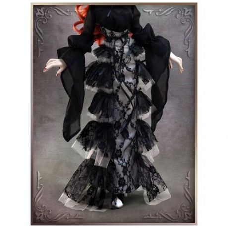 Юбка Tonner A Darkened Sky Skirt (Черно-белая узорчатая для куклы Эванджелин от Тоннер)