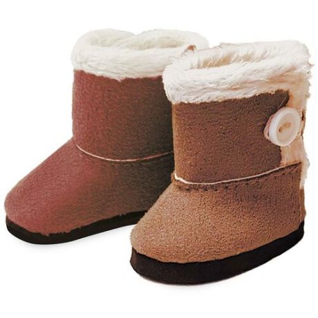 Petitcollin Braun and white boots (Коричнево-белые сапоги для кукол 39-40 см)