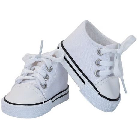 Petitcollin White canvas shoes (Белые текстильные кеды для кукол 39 см, 40 см, 44 см, 48 см)
