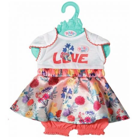 Zapf Creation Baby Born 826-973 Бэби Борн трендовое платье с цветной юбкой