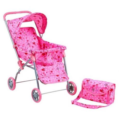 Прогулочная коляска Buggy Boom Mixy (8026) с сумкой розовый/мишки