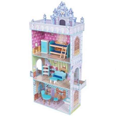 Игруша кукольный домик с мебелью TX1095, голубой