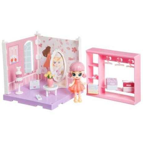 BONDIBON кукольный домик Куколки Oly Гардеробная ВВ4493, розовый/фиолетовый
