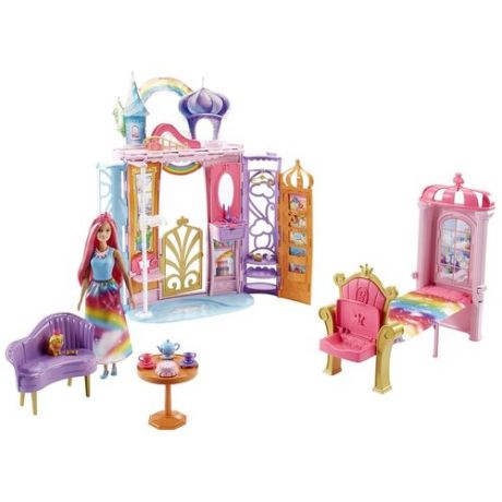 Barbie Барби Переносной радужный дворец, FRB15