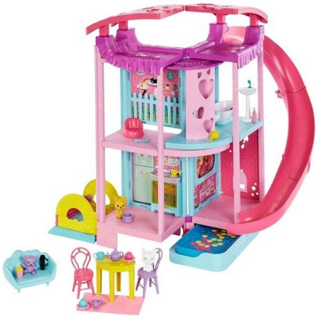 Barbie кукольный дом Челси HCK77, розовый/голубой