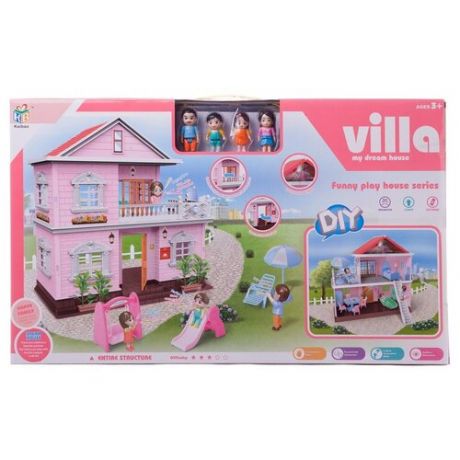 Kaibao кукольный дом Villa WK-13197, розовый