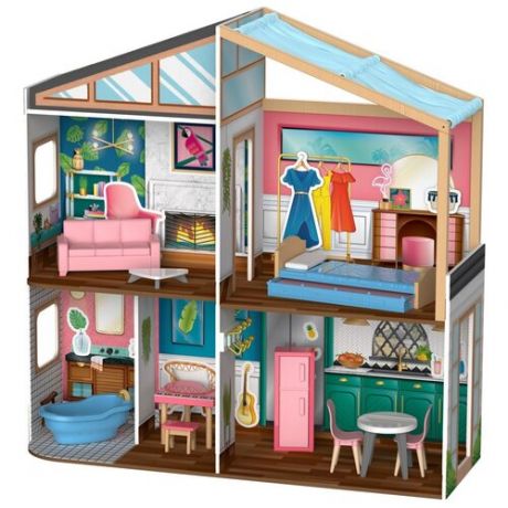 KidKraft кукольный домик с магнитным дизайном интерьера 10154, разноцветный