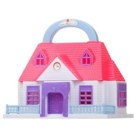 Junfa toys кукольный домик 8049, белый/розовый