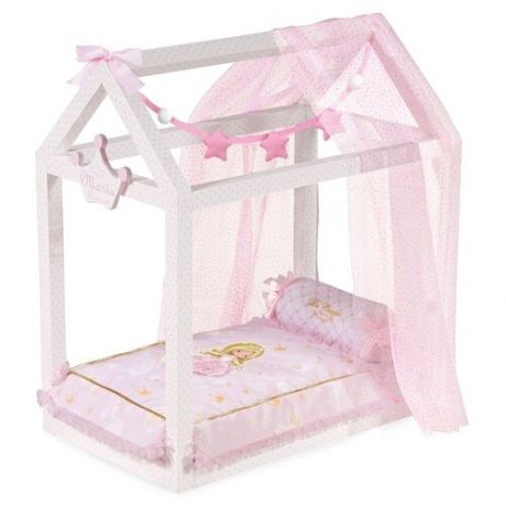 DeCuevas TOYS Кроватка-домик Мария (55028) белый/розовый