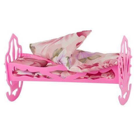 СТРОМ Кровать с комплектом постельного белья (У890) розовый