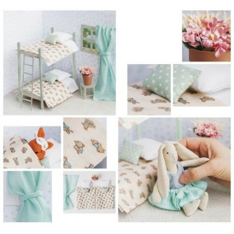 Кроватка для игрушки–малютки «Для дружной семейки», набор для шитья, 21 × 29,7 × 1 см