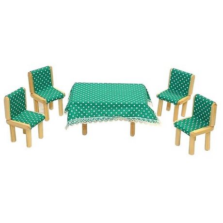 Радость моя Набор мебели для столовой зелёная горошина
