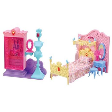 DOLLY TOY Набор мебели "Спальня принцессы" (спальня,гардеробная, аксесс.)
