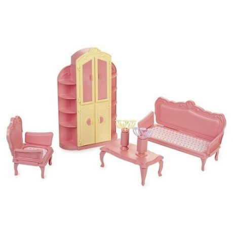 Набор мебели для гостиной Огонёк Маленькая принцесса, нежно-розовая С-1524