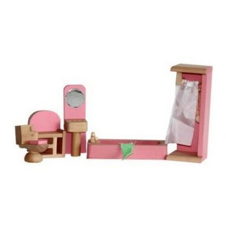 Набор мебели для кукол МДИ Ванная комната, деревянный Д274