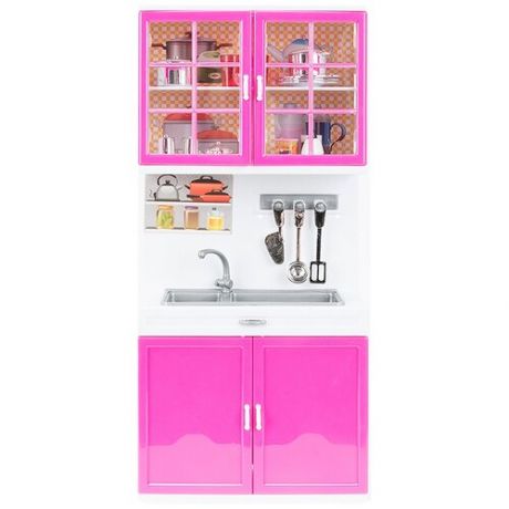 Игруша Набор мебели для кухни (i-66039-2) белый/розовый