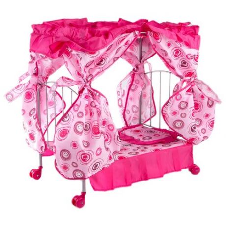 Buggy Boom Кроватка для кукол Loona (8891B) темно-розовый со звездами
