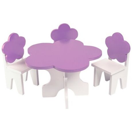 PAREMO Набор мебели для кукол Цветок (PFD120) белый/ягодный