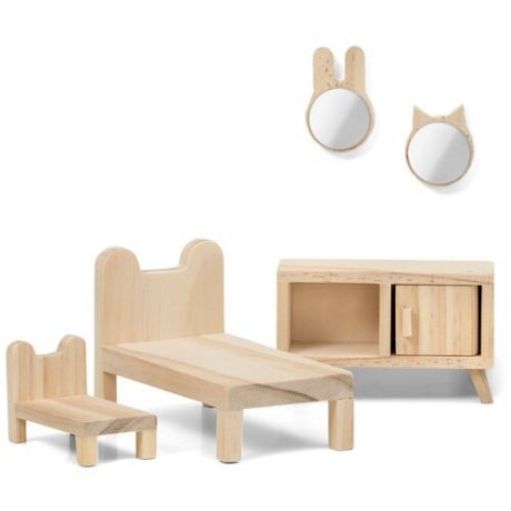 Lundby Набор мебели для кукольного домика Сделай сам Спальня (LB_60906200) натуральный