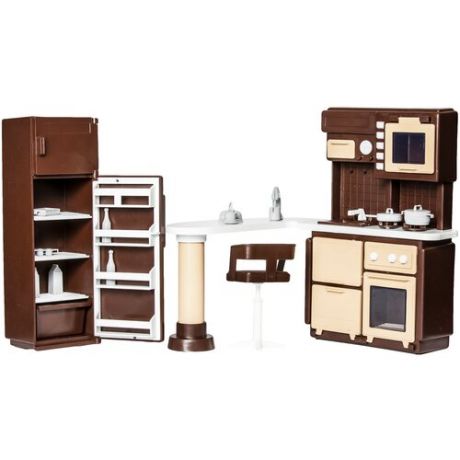 ОГОНЁК Набор мебели для кухни Коллекция С-1298 коричневый