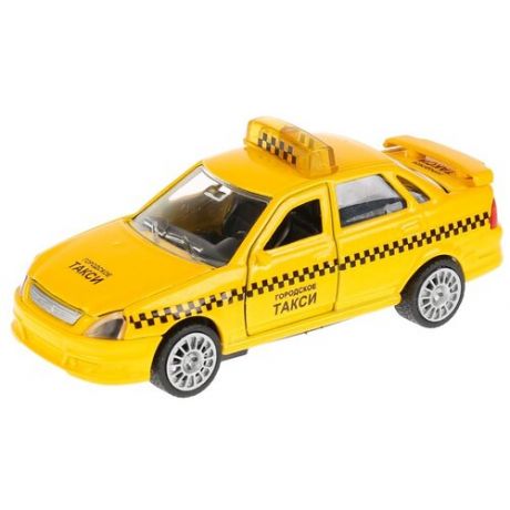 Легковой автомобиль ТЕХНОПАРК Lada Priora Такси, CT12-440-5 1:43, желтый