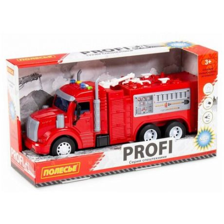 Автомобиль Полесье Профи, пожарный, инерционный, со светом 86518
