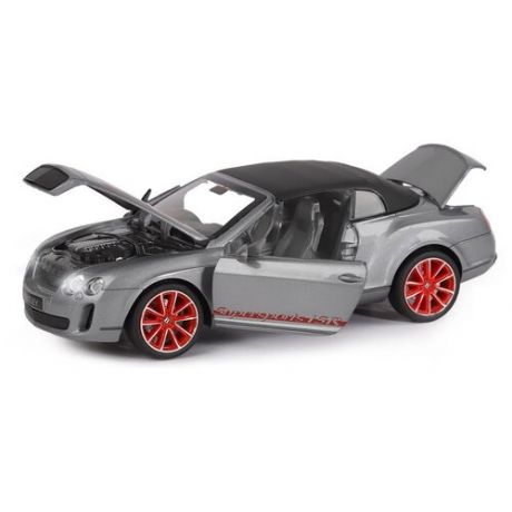 Легковой автомобиль Автопанорама Bentley Continental Supersports ISR (JB1251021/JB1251134) 1:24, 20 см, серый