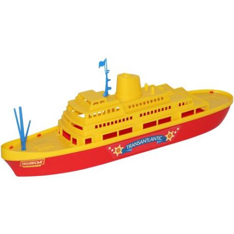Корабль Полесье Трансатлантик 56382, 46 см, красный/желтый