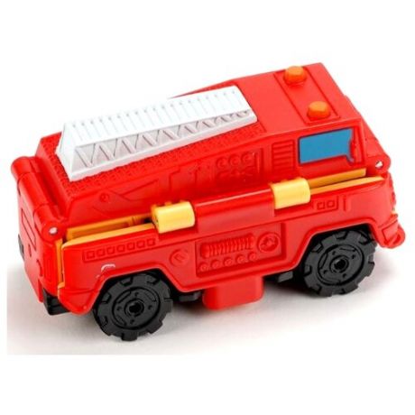 Машинка 1 TOY Transcar Double 2 в 1: Пожарная машина/Джип (Т18277), 8 см, красный/желтый