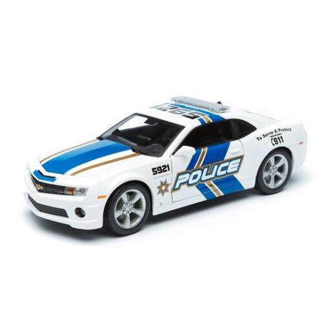 Легковой автомобиль Maisto Chevrolet Camaro RS 2010 Police (31161) 1:18, белый/синий