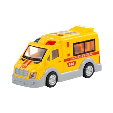 Микроавтобус Полесье Аварийная служба (79695), 17.5 см, желтый